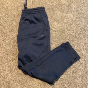 Navy blue Adidas large sweatpants.